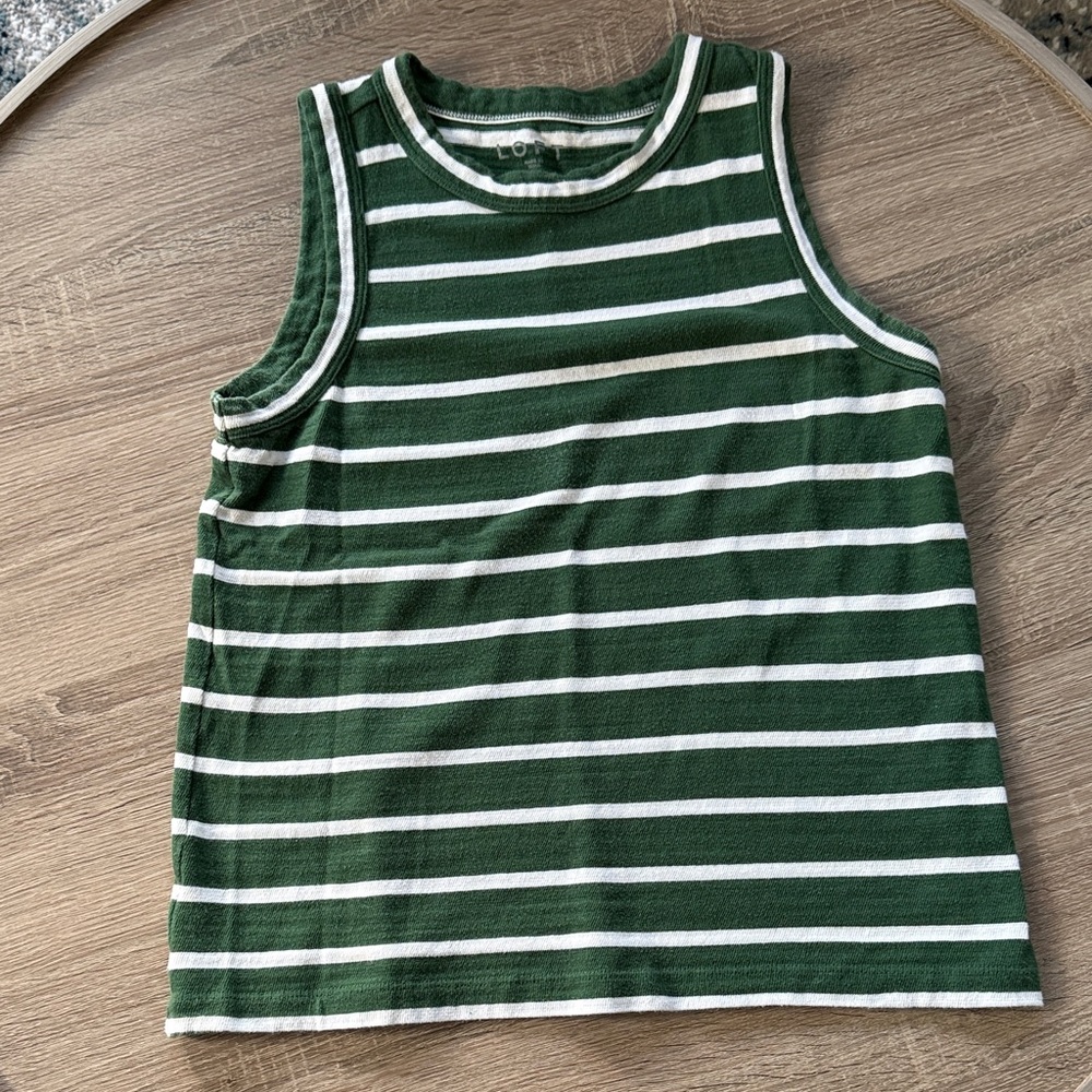 Green Striped Tank Top